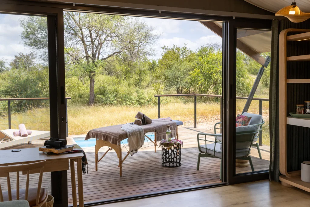 Luxury Tented Suite opening onto a private deck