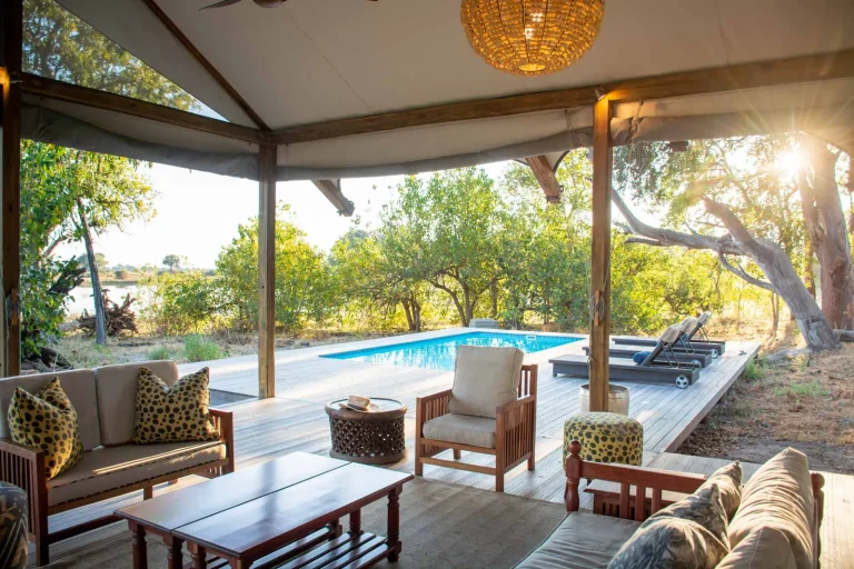 Lounge and pool deck at Kwara