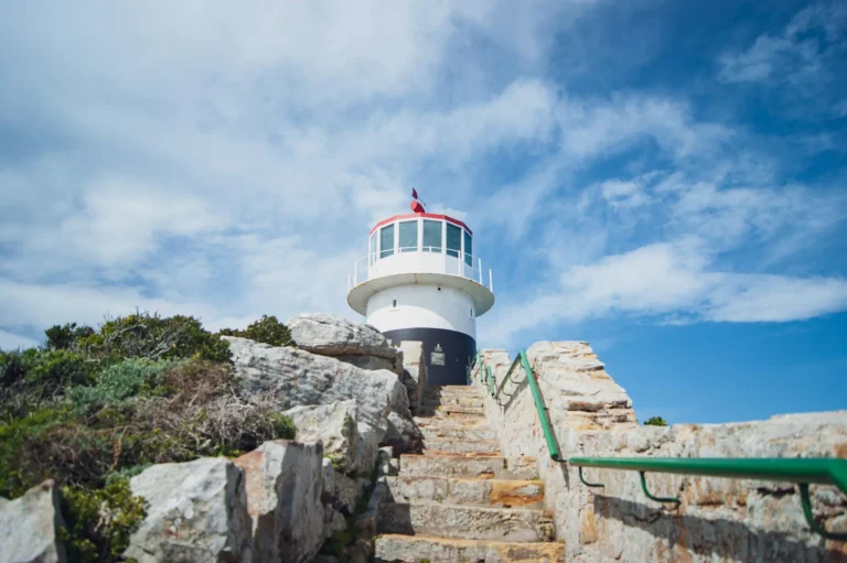 Steps up to the lighthouse at Cape Point