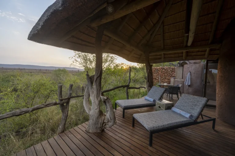 Private deck overlooking the bush