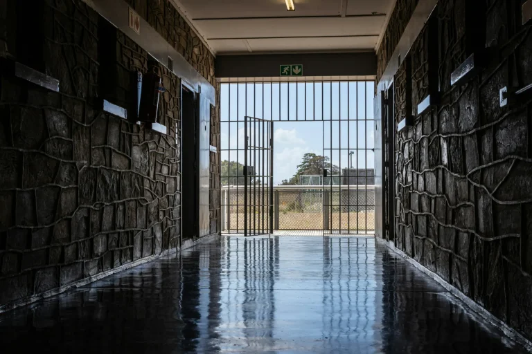 Prison corridor on Robben Island